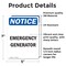 Signmission Emergency Generator, 5 in W x Rectangle, Vinyl Decal OS-2PACK-NS-D-57-V-11856 - alternate 4